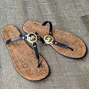 Women's navy blue Michael kors cork sandals
